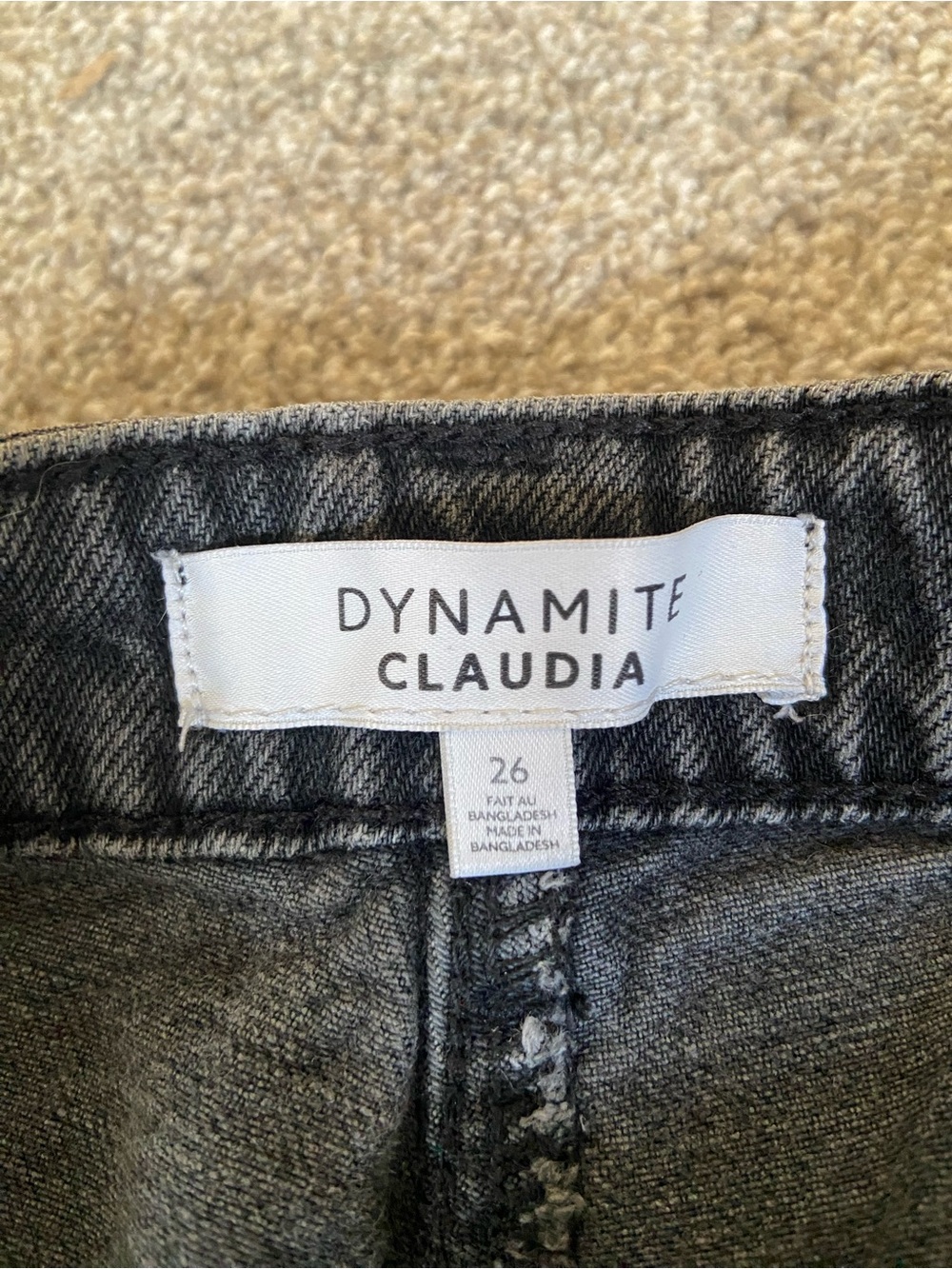 Dynamite High Waist Mom Jeans Washed Black Straight Leg Denim - Picture 3 of 11